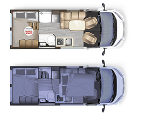 Fourgon amnag Dreamer CAMPER VAN XL Limited - Implantation