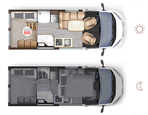 Fourgon amnag Dreamer CAMPER VAN XL SELECT - Implantation