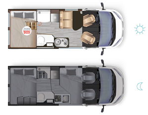 Fourgon amnag Dreamer D55 Saphir - Implantation