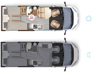 Fourgon amnag Dreamer D68 Saphir - Implantation