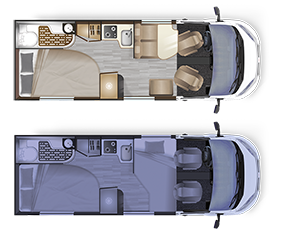 Geconverteerd busje Dreamer D62 LIMITED - Implantatie